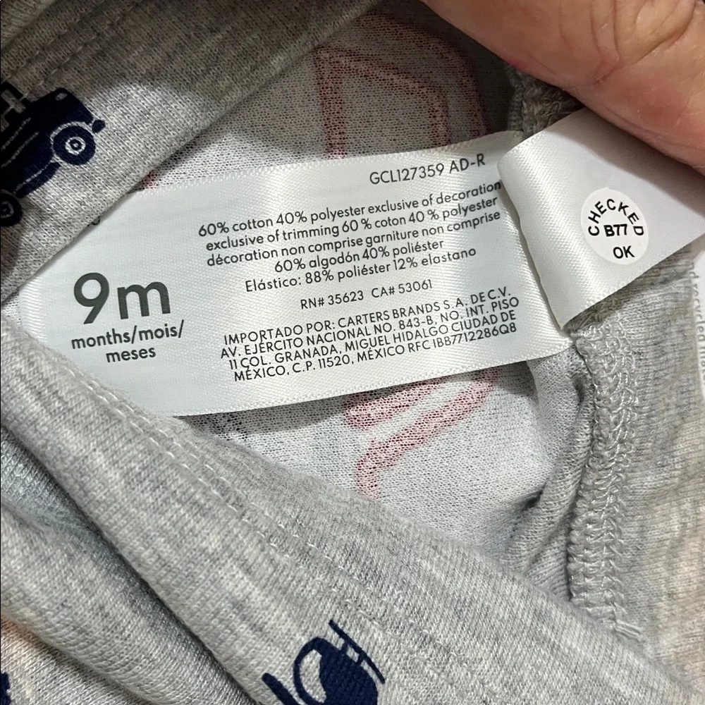 NEW Carter's 3-piece Set- car themed, navy, gray, red - Picture 12 of 13